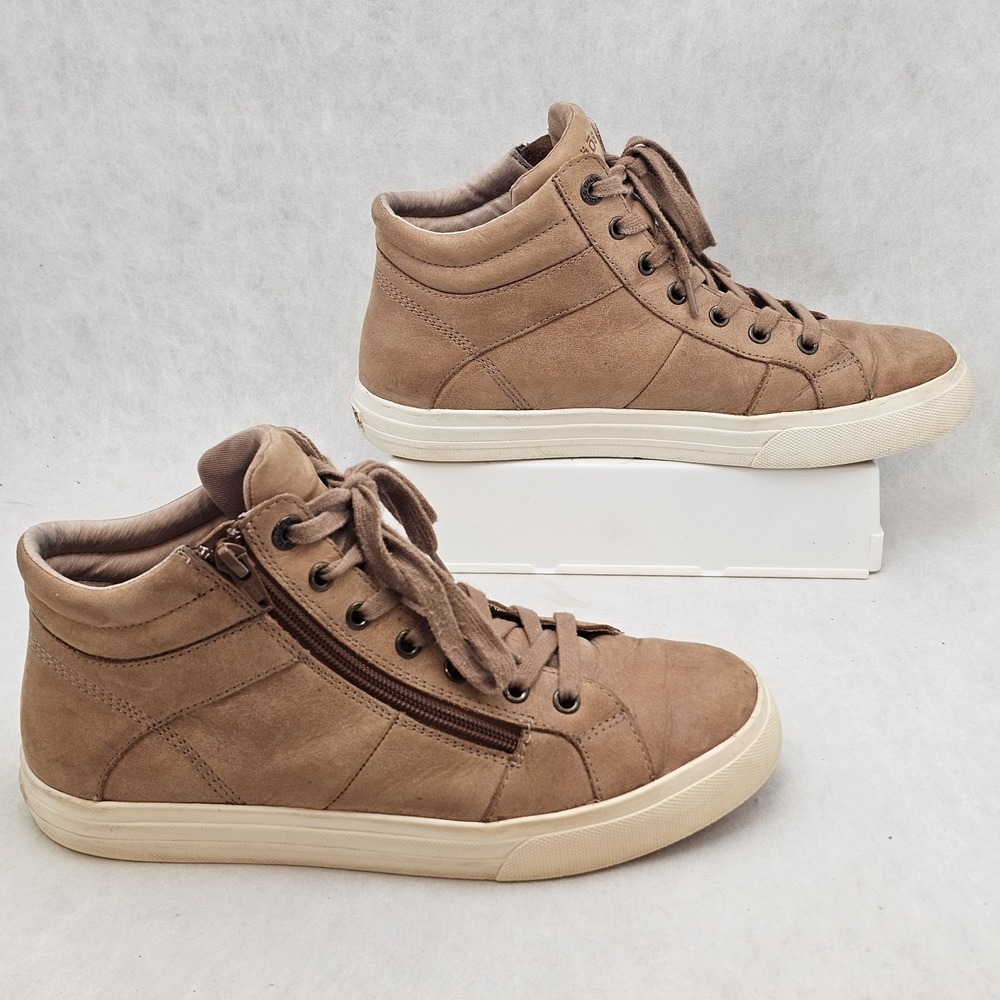 Taos Winner High Top Sneakers Womens 9.5 US Brown Leather Lace Up Casual